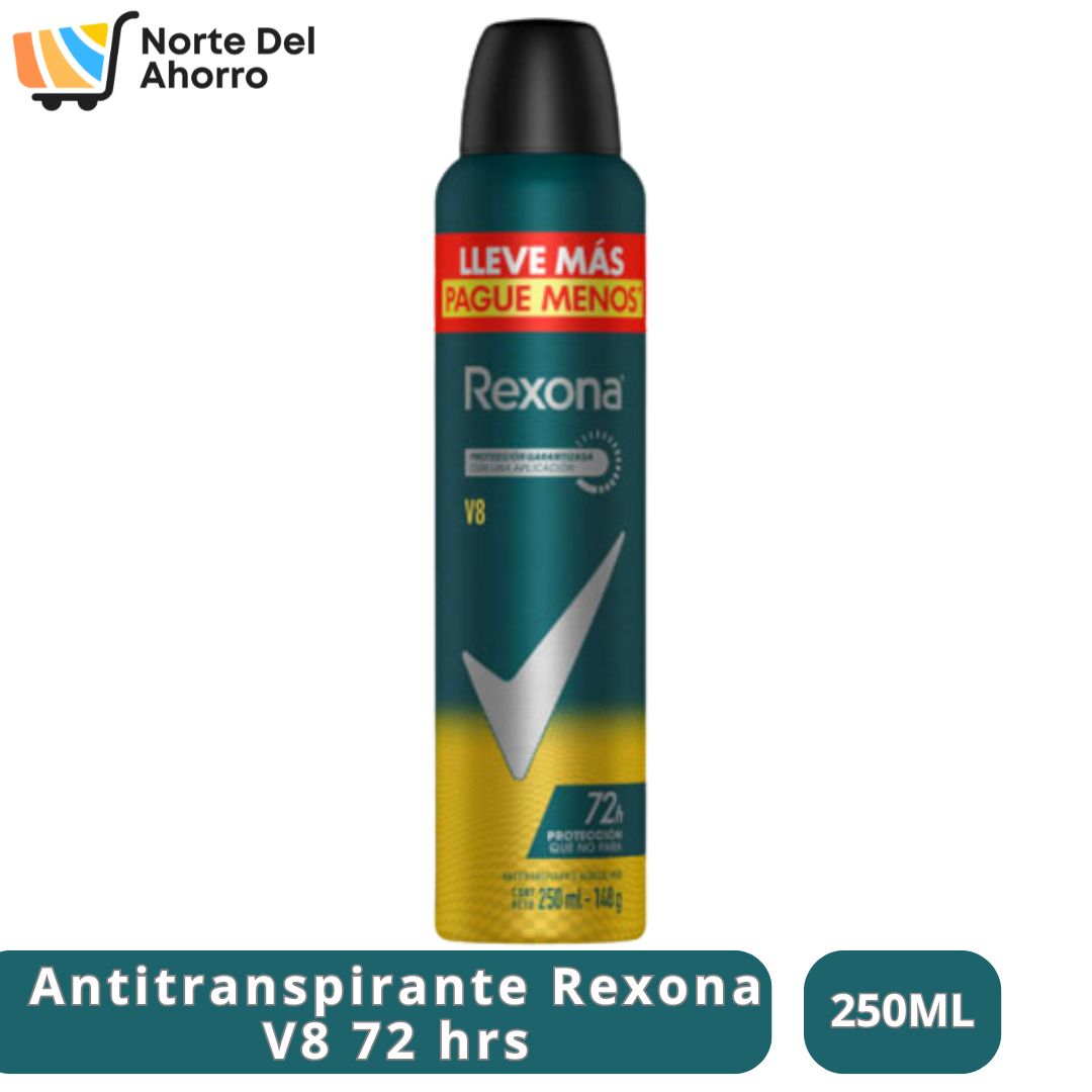 Desodorante Rexona V8 250ml | Protección Extrema y Frescura Masculina
