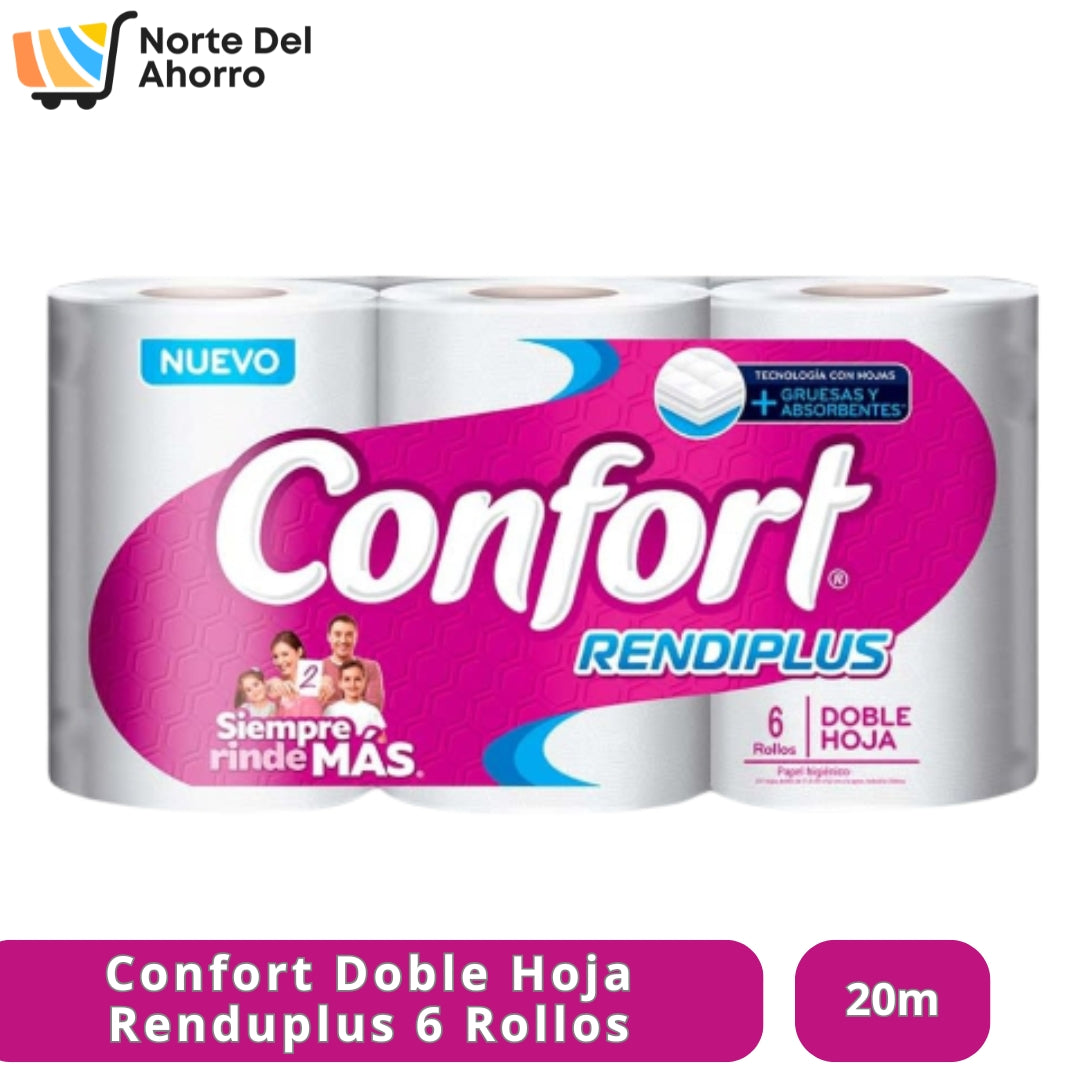 Confort RendiPlus 6 Rollos | Suave y Duradero