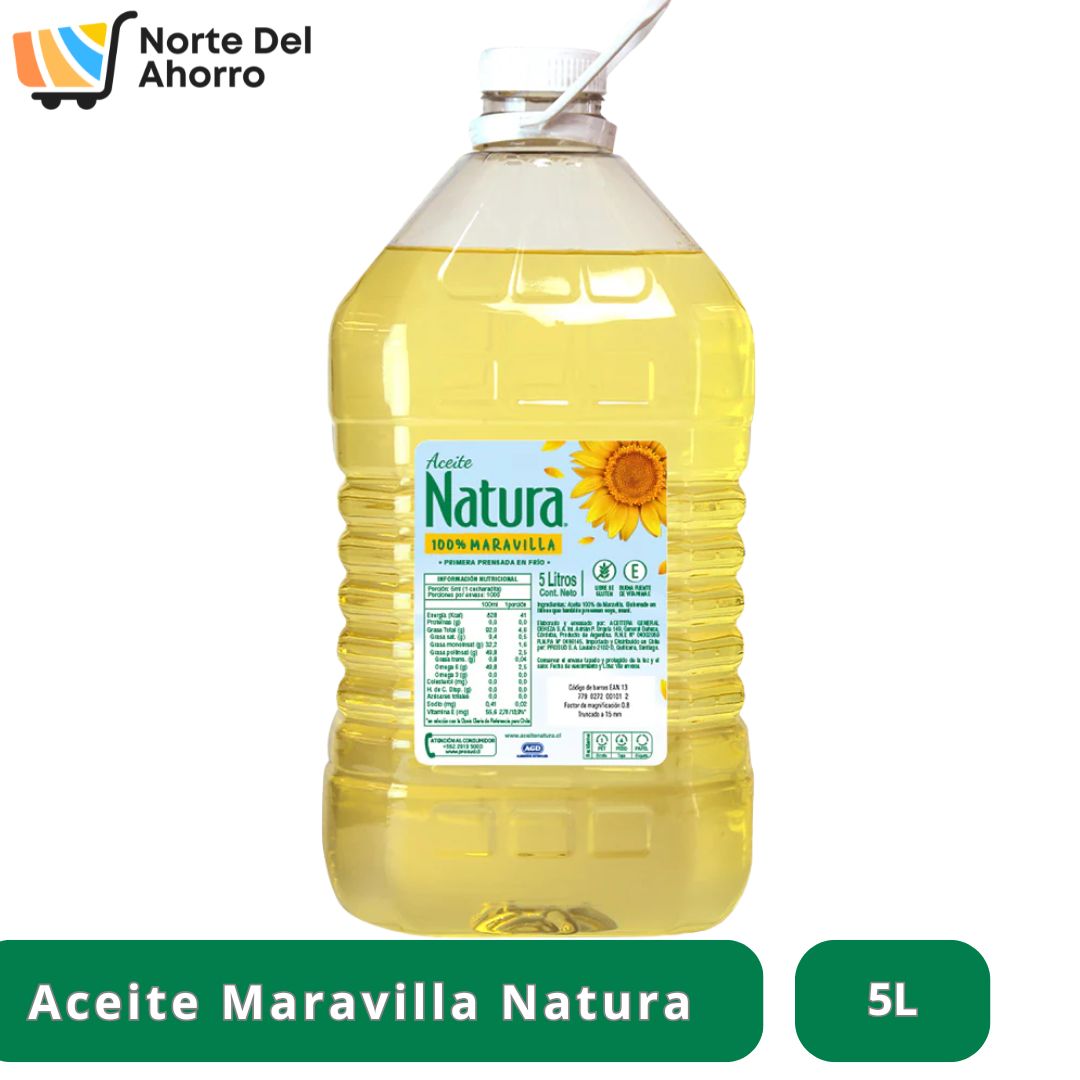 Aceite Maravilla Natura 5L | Rinde Más y Cocina Mejor