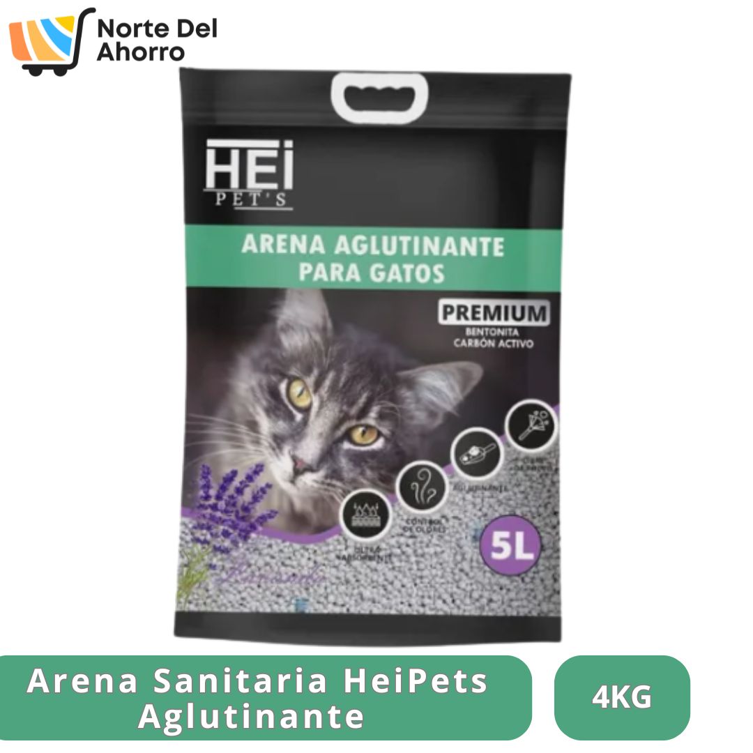 Arena Sanitaria HeiPets 4KG | Aglutinante y 100% Eficaz