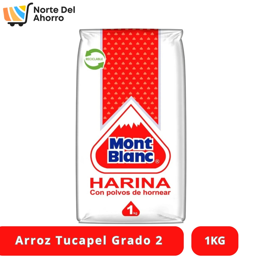 Harina MontBlanc 1KG con Polvo | Lista para Hornear