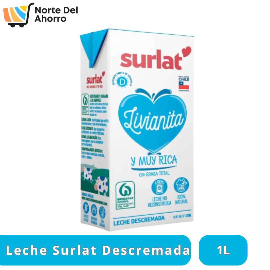 Leche Descremada Surlat 1L | Nutrición Ligera y Saludable