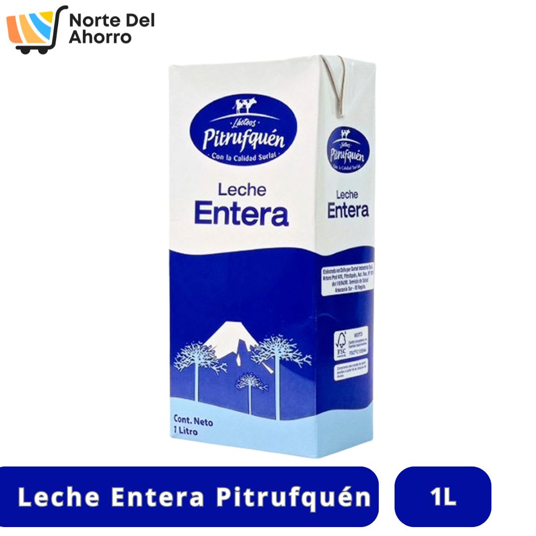 Leche Entera Pitrufquén 1L | Nutrición y Sabor Tradicional
