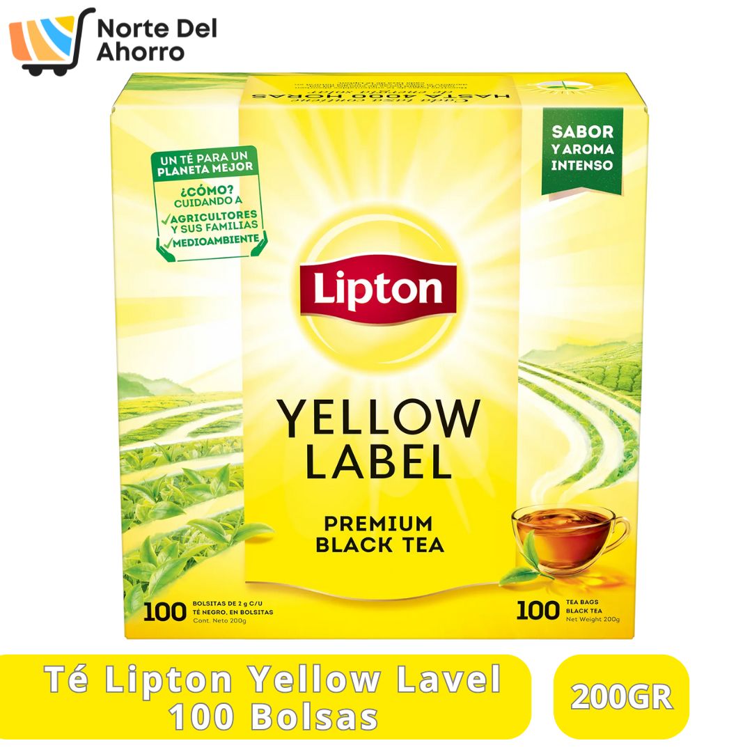 Té Lipton Yellow Label 100 Bolsas | Sabor Clásico y Aromático