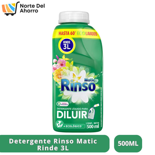 Detergente Rinso Matic 3L | Rinde Más y Cuida tu Ropa