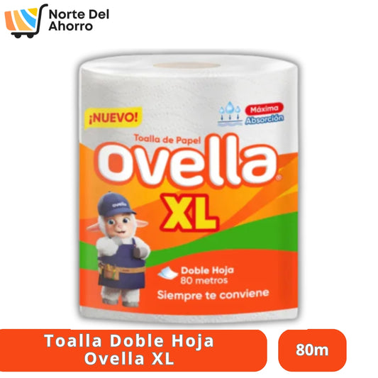 Toalla Ovella XL 80m | Doble Hoja Extra Absorbente