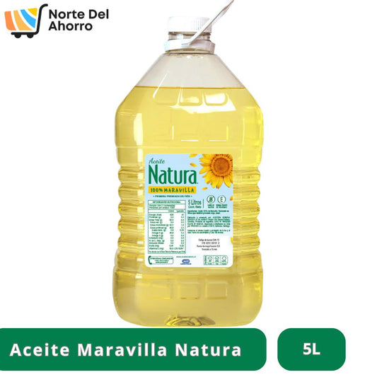 Aceite Maravilla Natura 5L | Rinde Más y Cocina Mejor