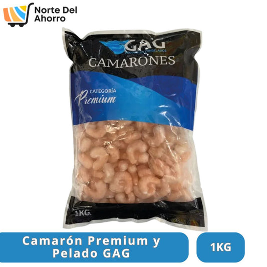 Camarón Premium Cocido y Pelado GAG 1KG  | Listo para Cocinar