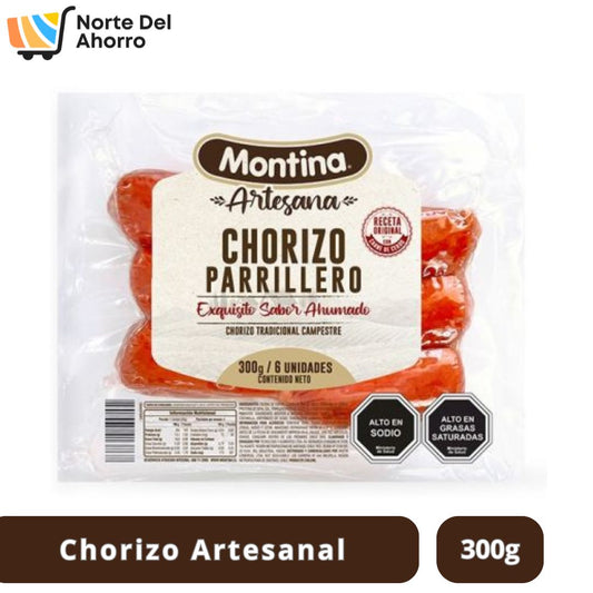 Chorizo Artesanal Montina 300g | Sabor Intenso y Tradicional
