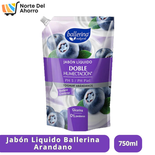 Jabón Ballerina Arándano 750ml | Suave y Frutal