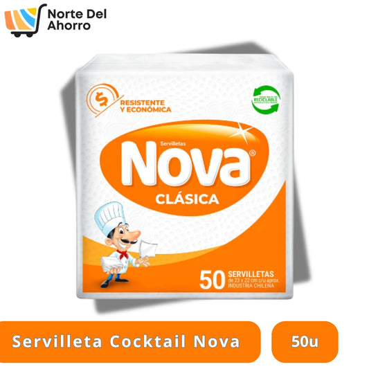 Servilletas Nova Cocktail 50un | Suaves y Prácticas